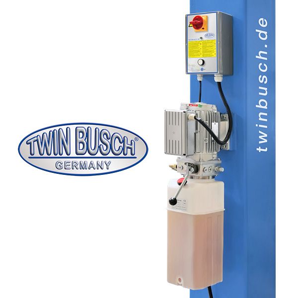 Twin Busch TW 125 M – Elevador monocolumna portátil 2,5 t, 230 V, altura máx. 1.930 mm