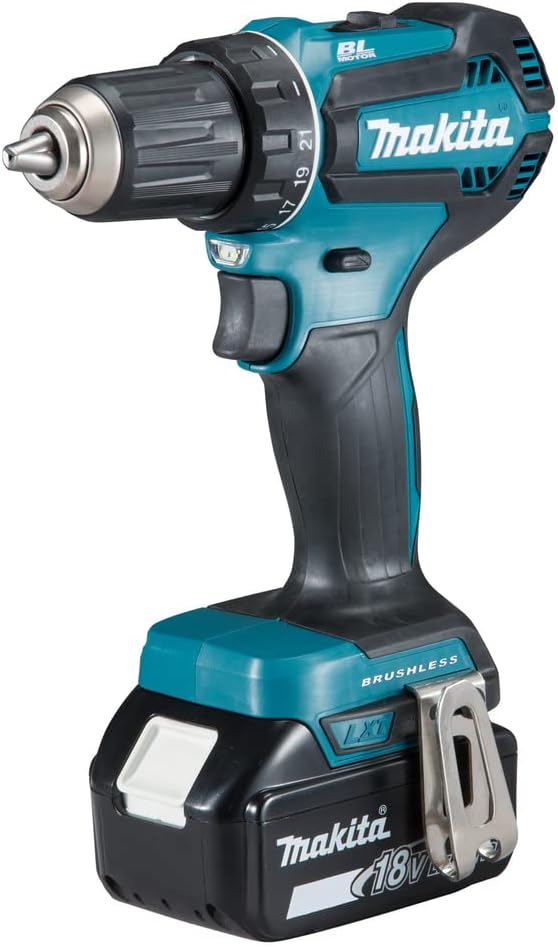 Makita DDF485RTJ – Taladro atornillador 18V LXT con kit completo y 2 baterías 5,0 Ah