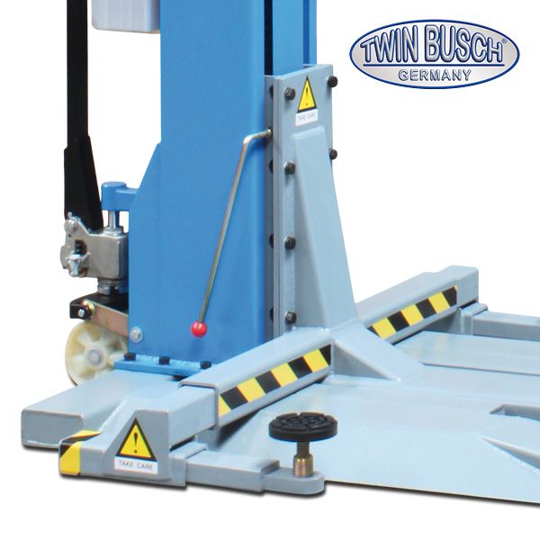 Twin Busch TW 125 M – Elevador monocolumna portátil 2,5 t, 230 V, altura máx. 1.930 mm