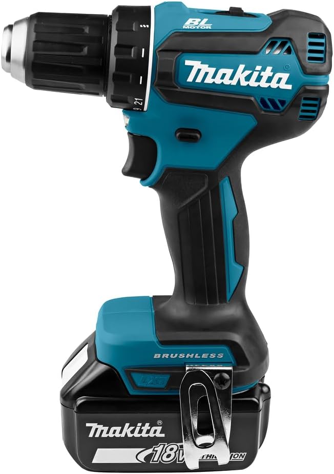 Makita DDF485RTJ – Taladro atornillador 18V LXT con kit completo y 2 baterías 5,0 Ah